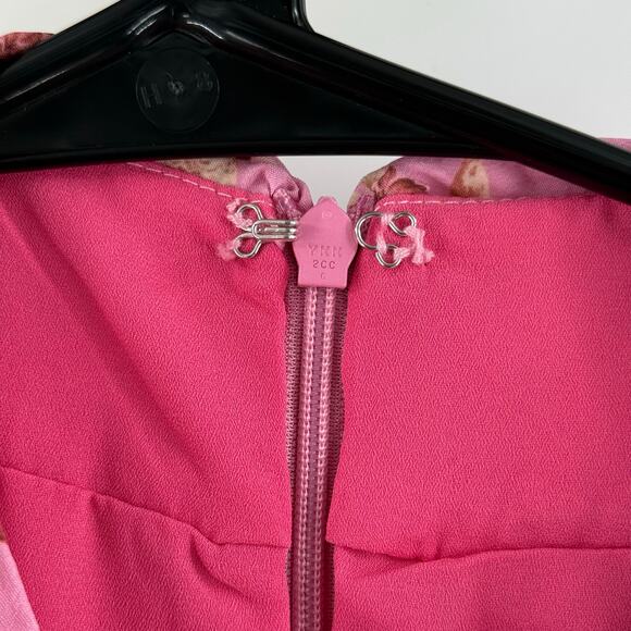 LINE AND DOT Bloom Blouse Size Extra Small NWT Pink Floral Halter Cropped Top - Picture 9 of 13